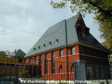 PV-Dachintegration Kirche Dresden 1